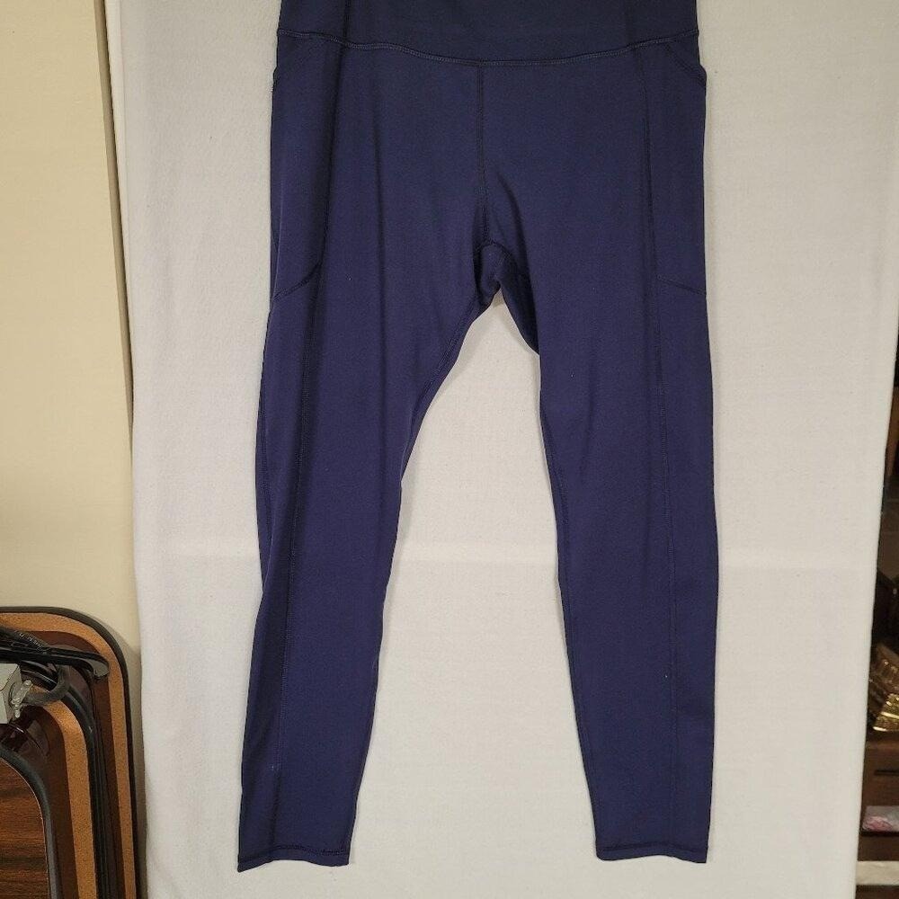 Juicy Couture Sport Rich Navy Athleisure Collegiate Leggings Size L
